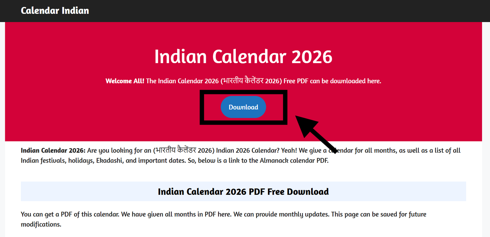 Indian Calendar 2026: Indian Calendar PDF Free Download 2026 - Calendar